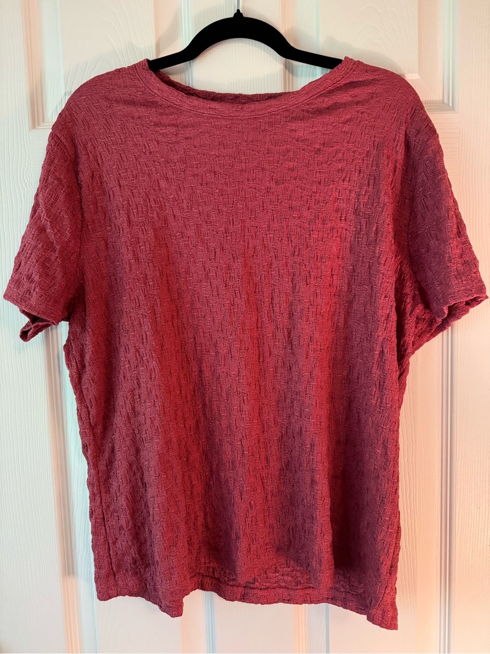 Simply Vera Vera Wang Textured Short Sleeve Top in Rose